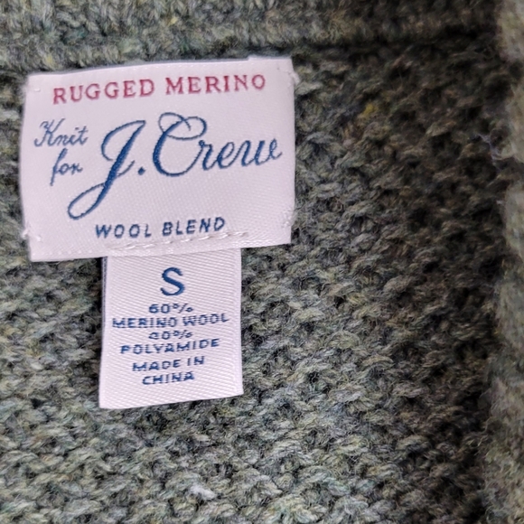 J Crew Mens Grandpa Cardigan Rugged Merino Wool Blend SZ S - Picture 6 of 14
